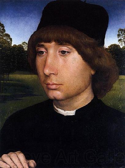 Hans Memling Portrait of a Young Man before a Landscape Spain oil painting art